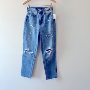 Aeropostale Real Original Denim Slim Thick Curvy Mom Distress Jeans size 0